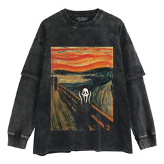 THE SCREAM PARODY LAYERED LONG SLEEVE