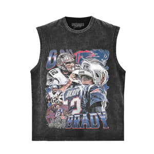 TOM BRADY - GREATEST LEGENDARY QUARTERBACK TANK TOP & TEE & LONG SLEEVE & LAYERED LS & HOODIE