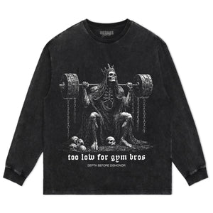 TOO LOW FOR GYM BROS GOLD V3 TANK TOP & TEE & LONG SLEEVE & LAYERED LS & HOODIE