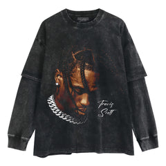 TRAVIS SCOTT GRAPHIC LAYERED LONG SLEEVE