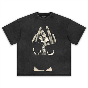 TUPAC MIDDLE FINGERS TANK TOP & TEE & LONG SLEEVE & LAYERED LS & HOODIE