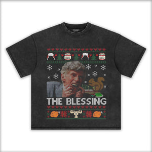 THE BLESSING UNCLE LEWIS UGLY XMAS TEE - Y2K VINTAGES