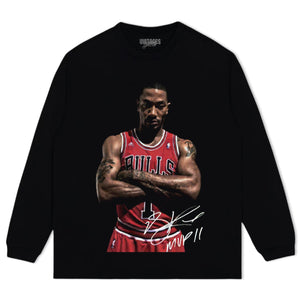 VINTAGE DERRICK ROSE CHICAGO TEE & LS & HOODIE