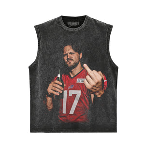 VINTAGE JOSH ALLEN FLIPPING THE BIRD MEME V5 TANK TOP & TEE & LONG SLEEVE & LAYERED LS & HOODIE
