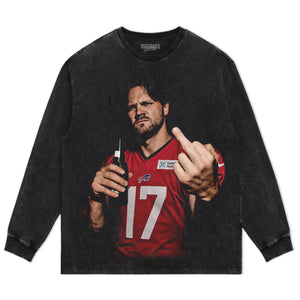 VINTAGE JOSH ALLEN FLIPPING THE BIRD MEME V5 TANK TOP & TEE & LONG SLEEVE & LAYERED LS & HOODIE