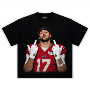 VINTAGE JOSH ALLEN FLIPPING THE BIRD MEME V6 TANK TOP & TEE & LONG SLEEVE & LAYERED LS & HOODIE