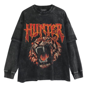 VINTAGE TIGER STREETWEAR TANK TOP & TEE & LONG SLEEVE & LAYERED LS & HOODIE