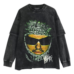 YEAT RAPPER FACE LAYERED LONG SLEEVE