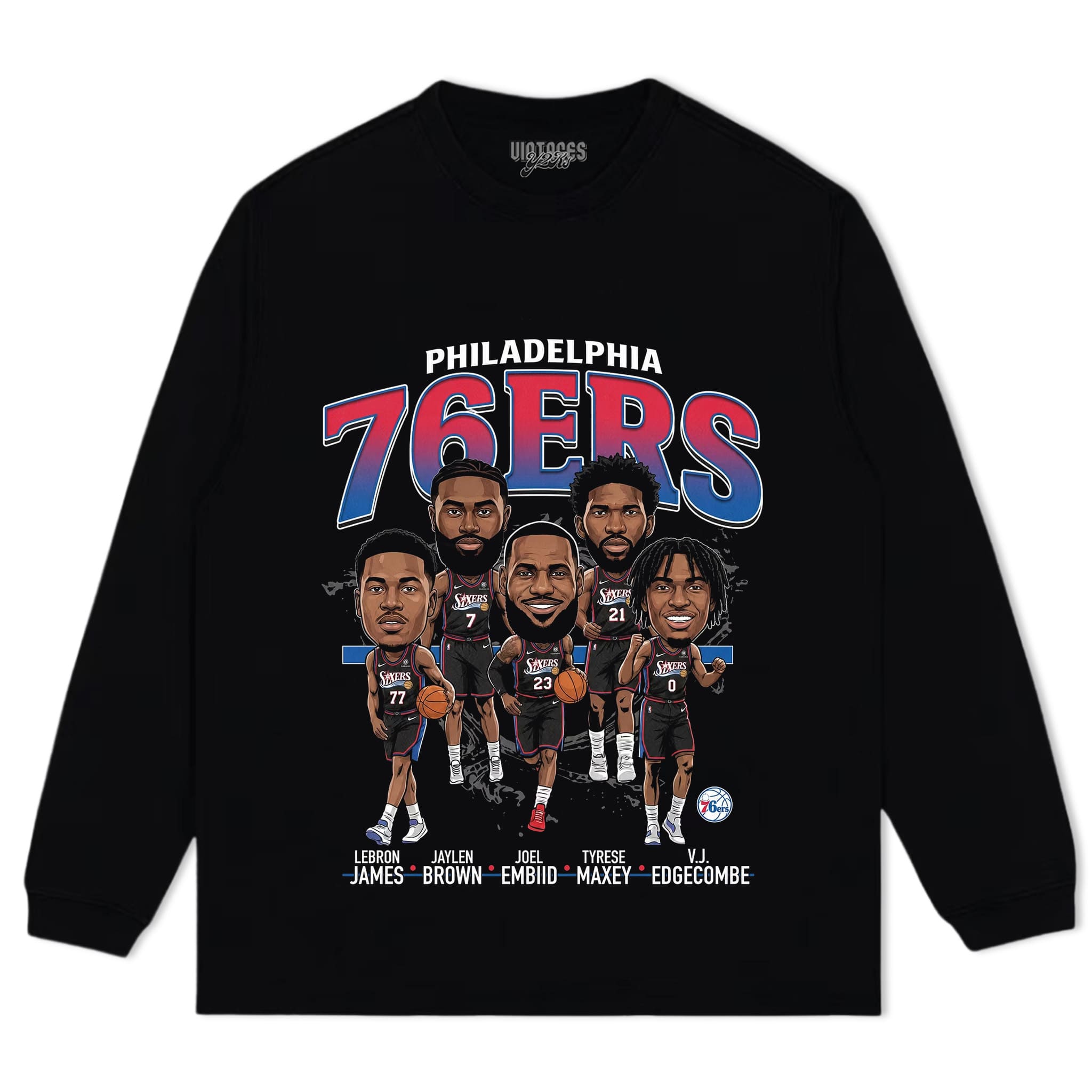 76ERS BIG FIVE V1 TANK TOP & TEE & LONG SLEEVE & LAYERED LS & HOODIE