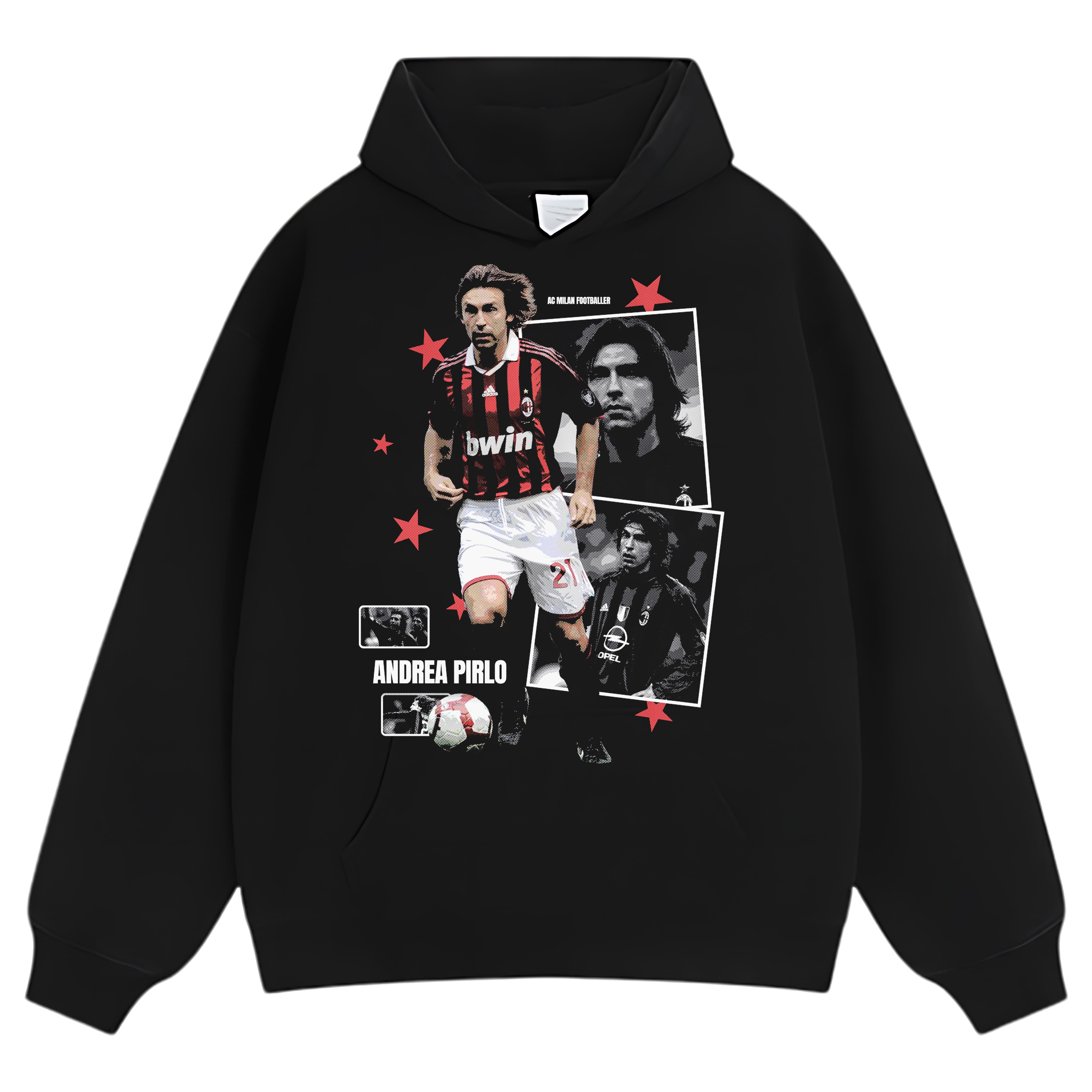 ANDREA PIRLO AC MILAN ARCHIVE TANK TOP & TEE & LONG SLEEVE & LAYERED LS & HOODIE