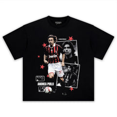 ANDREA PIRLO AC MILAN ARCHIVE TANK TOP & TEE & LONG SLEEVE & LAYERED LS & HOODIE
