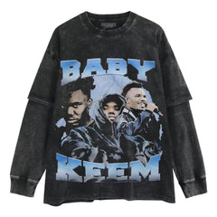 BABY KEEM 'THE MELODIC BLUE' LAYERED LONG SLEEVE