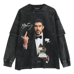 BAD BUNNY & 2026GRAMMY LAYERED LONG SLEEVE