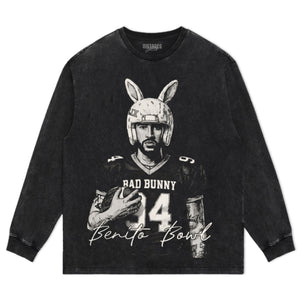 BAD BUNNY FOOTBALL, COMFORT COLORS BENITO BOWL TEE & LS & HOODIE