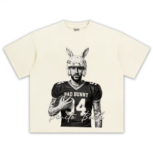BAD BUNNY FOOTBALL, COMFORT COLORS BENITO BOWL TEE & LS & HOODIE