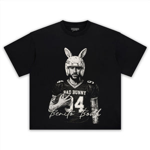 BAD BUNNY FOOTBALL, COMFORT COLORS BENITO BOWL TEE & LS & HOODIE