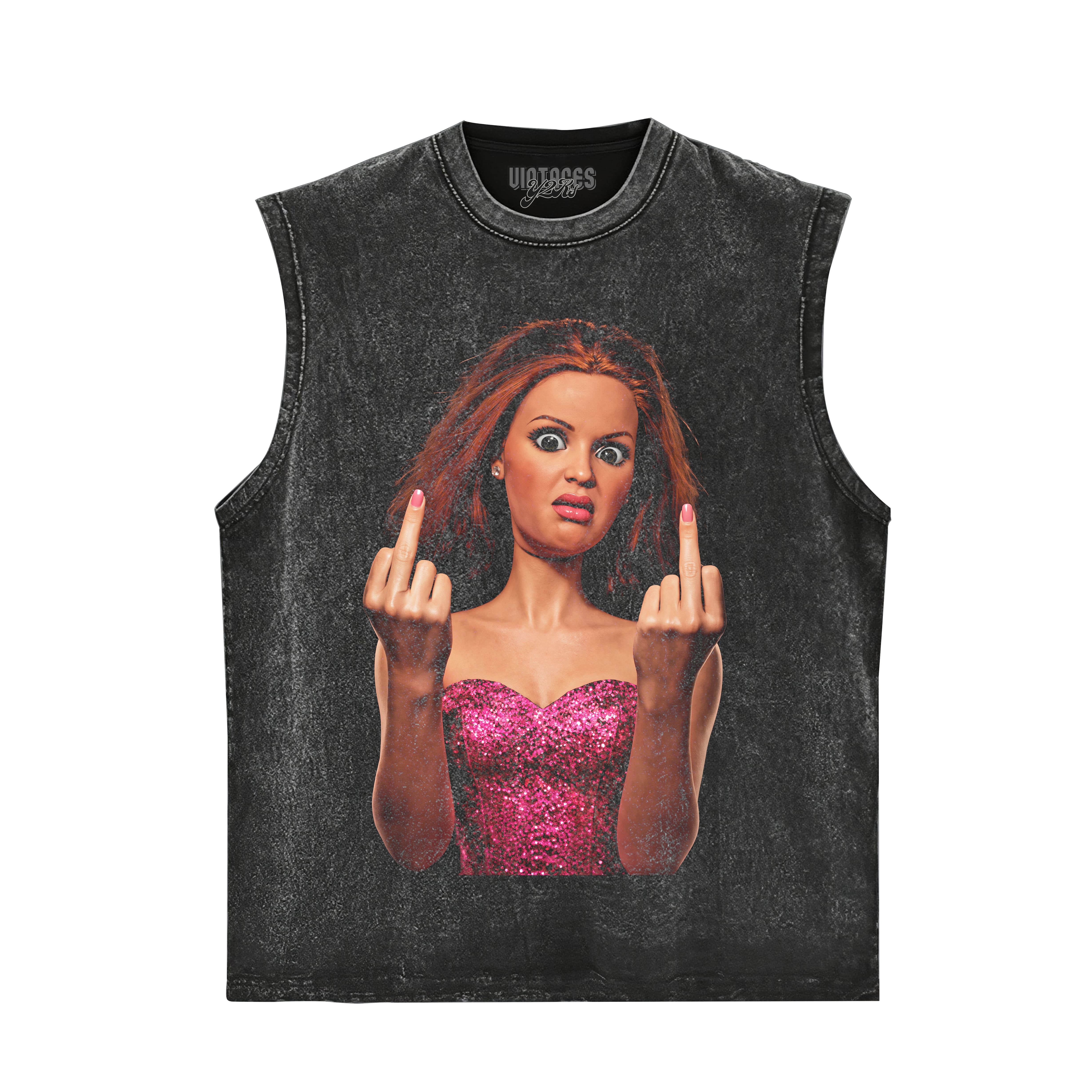 BARBIE FLIPPING THE BIRD TANK TOP & TEE & LONG SLEEVE & LAYERED LS & HOODIE