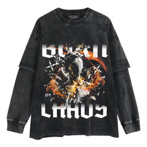 BORN FROM CHAOS GRAPHIC STREETWEAR TANK TOP & TEE & LONG SLEEVE & LAYERED LS & HOODIE