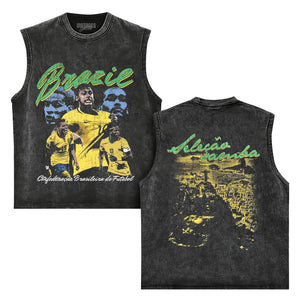 BRAZIL FOOTBALL TANK TOP & TEE & LONG SLEEVE & LAYERED LS & HOODIE
