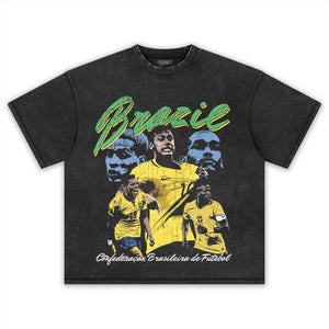 BRAZIL FOOTBALL V2 TANK TOP & TEE & LONG SLEEVE & LAYERED LS & HOODIE