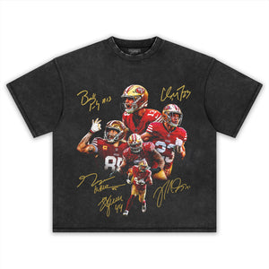BROCK PURDY & KYLE JUSZCZYK & GEORGE KITTLE & CHRISTIAN MCCAFFREY 49ERS TANK TOP & TEE & LONG SLEEVE & LAYERED LS & HOODIE