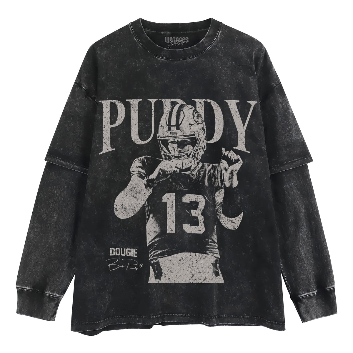 BROCK PURDY VINTAGE 49ERS TANK TOP & TEE & LONG SLEEVE & LAYERED LS & HOODIE