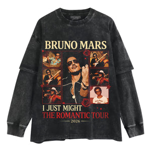 BRUNO MARS ROMANTIC TOUR VINTAGE TANK TOP & TEE & LONG SLEEVE & LAYERED LS & HOODIE
