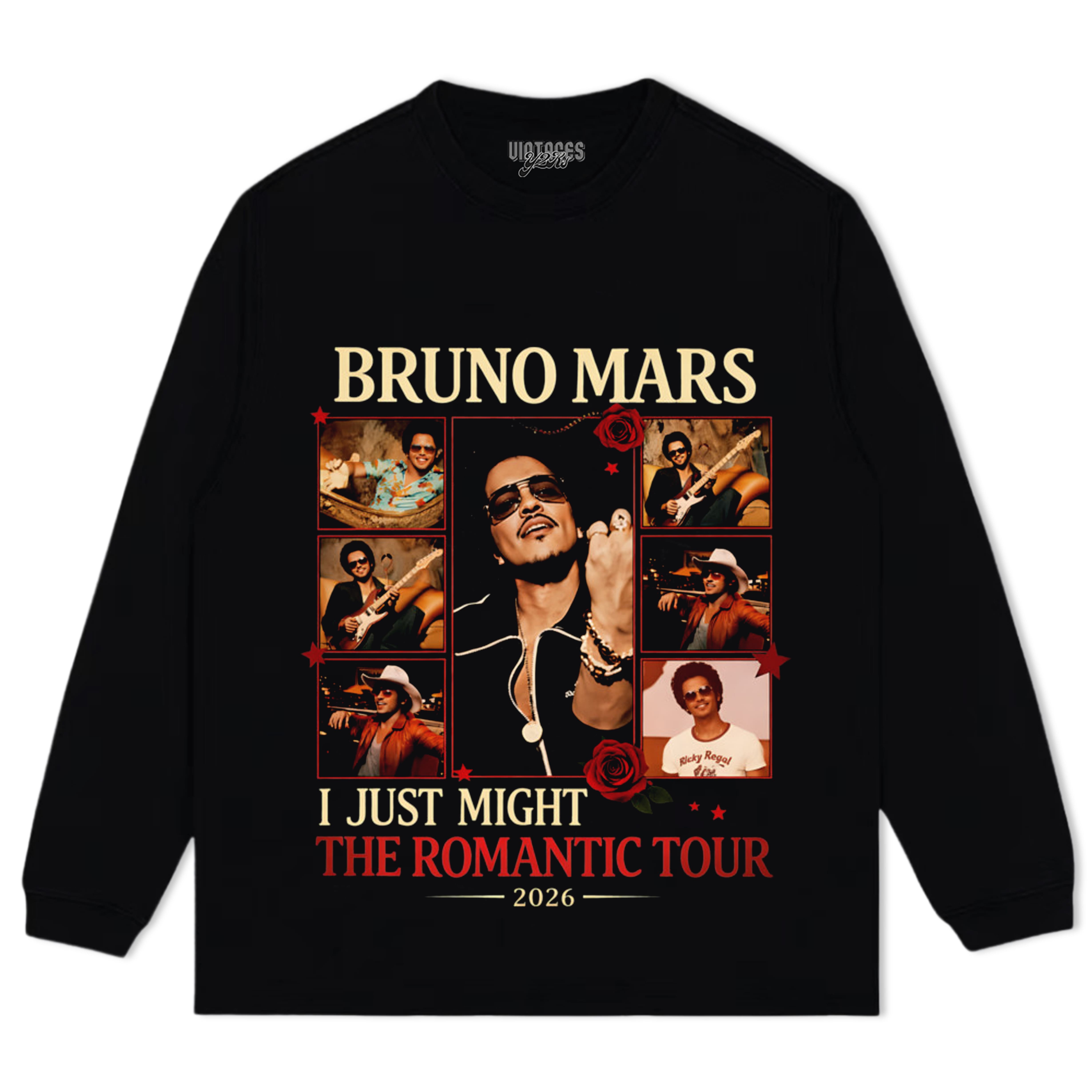 BRUNO MARS ROMANTIC TOUR VINTAGE TANK TOP & TEE & LONG SLEEVE & LAYERED LS & HOODIE