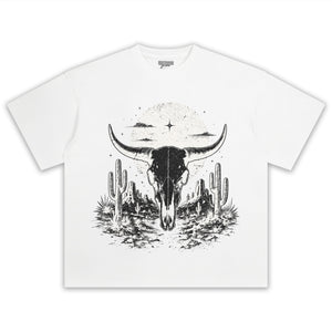 BULL SKULL WESTERN TANK TOP & TEE & LONG SLEEVE & LAYERED LS & HOODIE