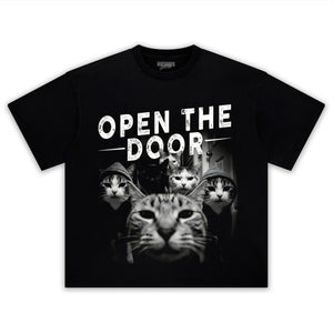 CAT GANG OPEN THE DOOR TEE & LS & HOODIE