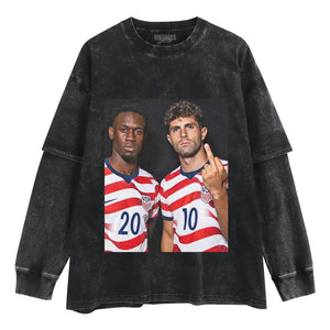 CHRISTIAN PULISIC & FOLARIN BALOGUN TANK TOP & TEE & LONG SLEEVE & LAYERED LS & HOODIE