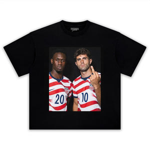 CHRISTIAN PULISIC & FOLARIN BALOGUN TANK TOP & TEE & LONG SLEEVE & LAYERED LS & HOODIE