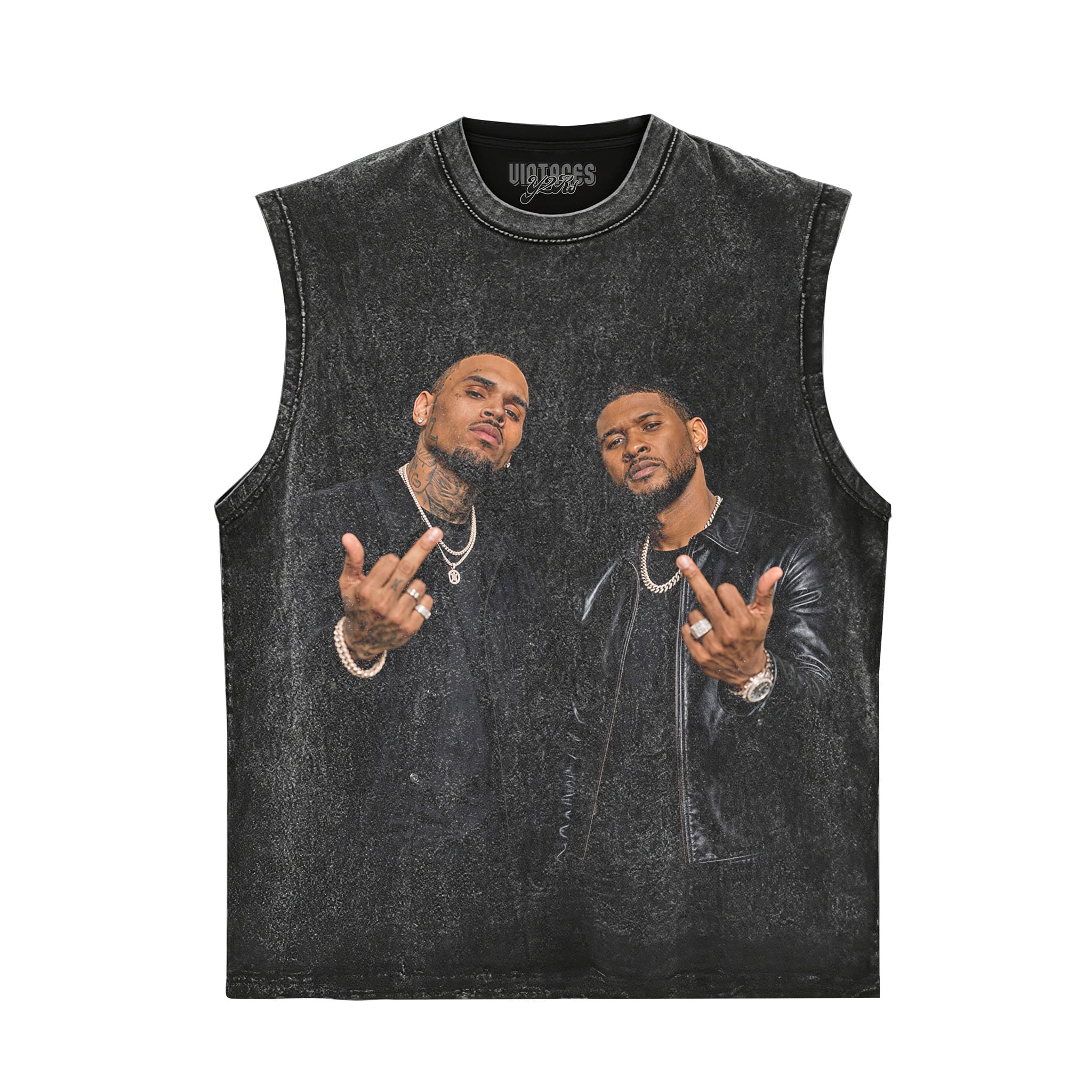 CHRIS BROWN AND USHER - MIDDLE FINGER TANK TOP & TEE & LONG SLEEVE & LAYERED LS & HOODIE
