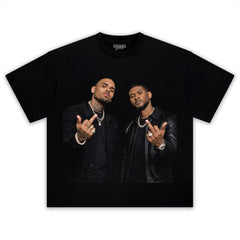 CHRIS BROWN AND USHER - MIDDLE FINGER TANK TOP & TEE & LONG SLEEVE & LAYERED LS & HOODIE