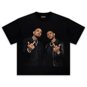 CHRIS BROWN AND USHER - MIDDLE FINGER TANK TOP & TEE & LONG SLEEVE & LAYERED LS & HOODIE