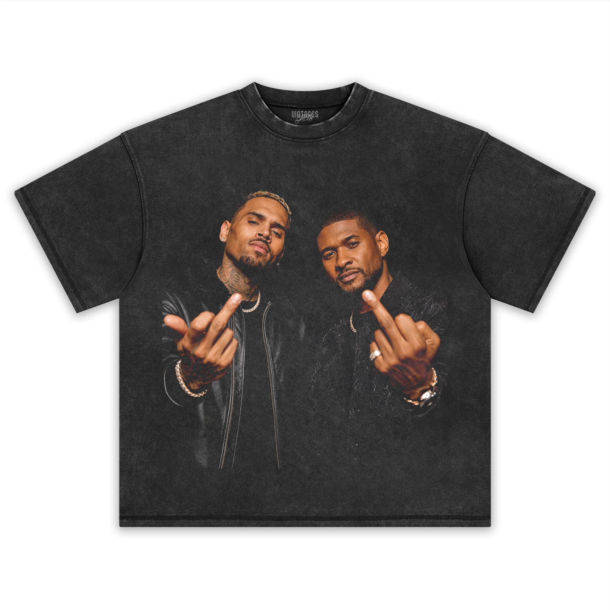 CHRIS BROWN AND USHER - MIDDLE FINGER V2 TANK TOP & TEE & LONG SLEEVE & LAYERED LS & HOODIE