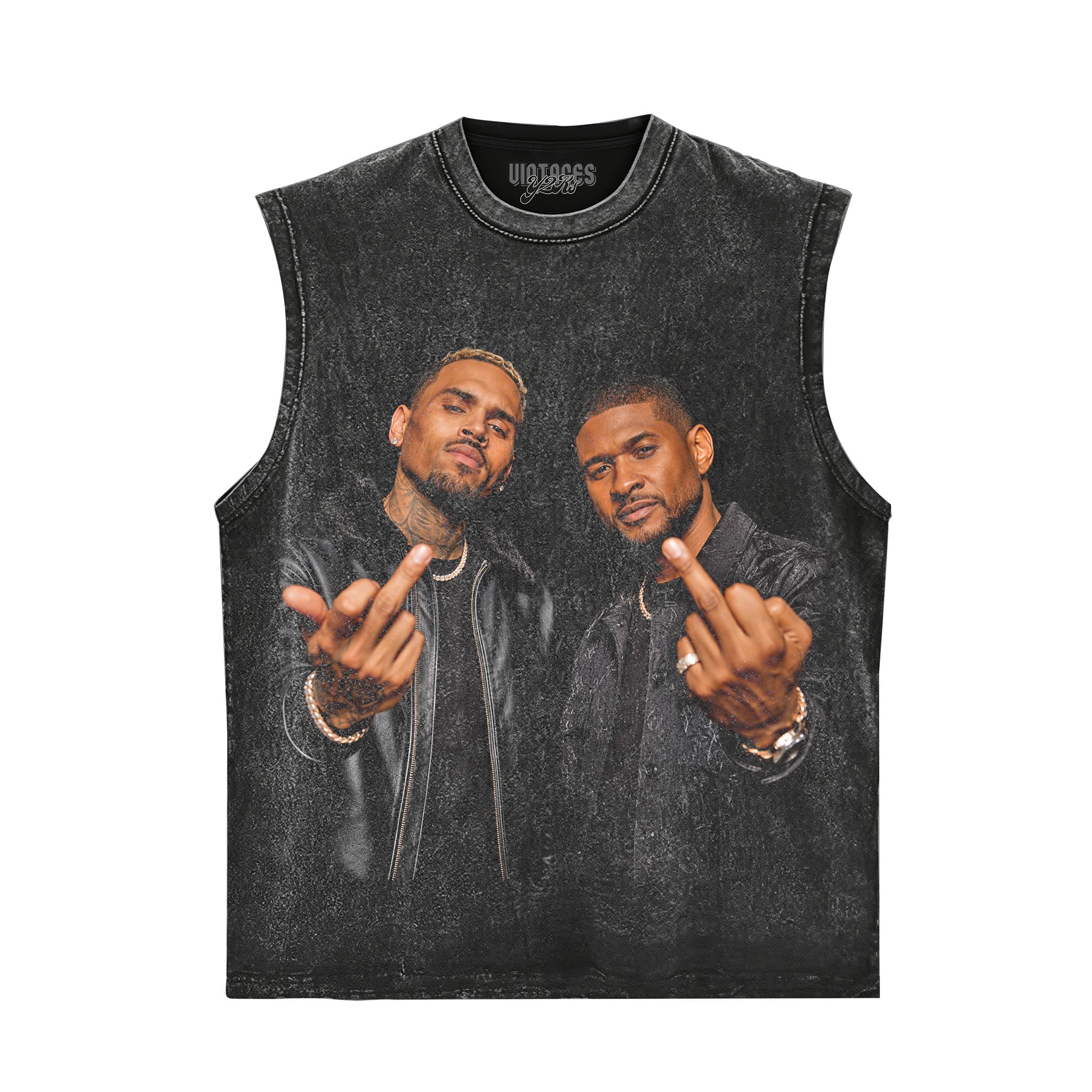 CHRIS BROWN AND USHER - MIDDLE FINGER V2 TANK TOP & TEE & LONG SLEEVE & LAYERED LS & HOODIE