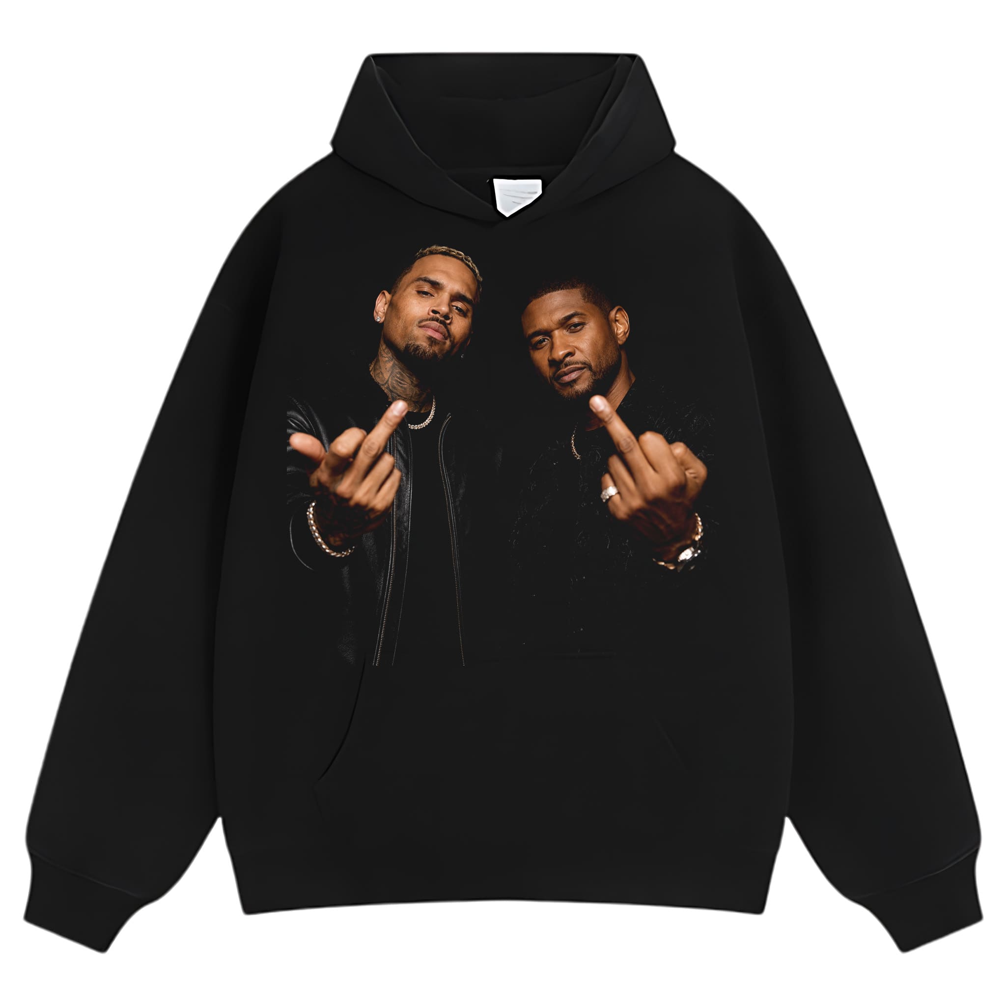 CHRIS BROWN AND USHER - MIDDLE FINGER V2 TANK TOP & TEE & LONG SLEEVE & LAYERED LS & HOODIE