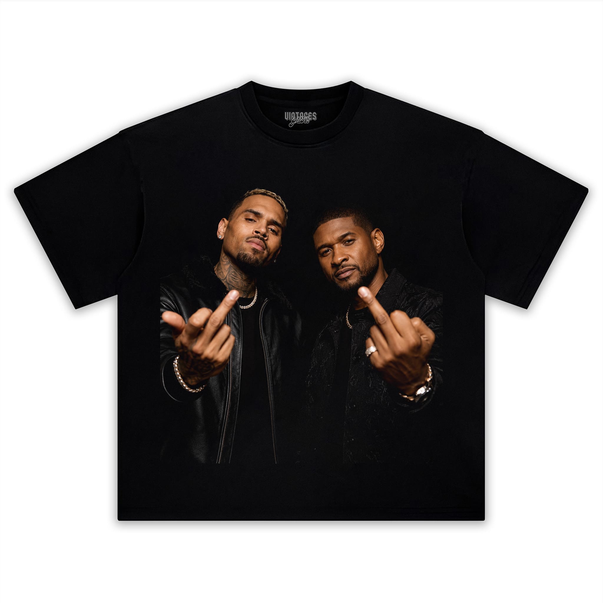 CHRIS BROWN AND USHER - MIDDLE FINGER V2 TANK TOP & TEE & LONG SLEEVE & LAYERED LS & HOODIE