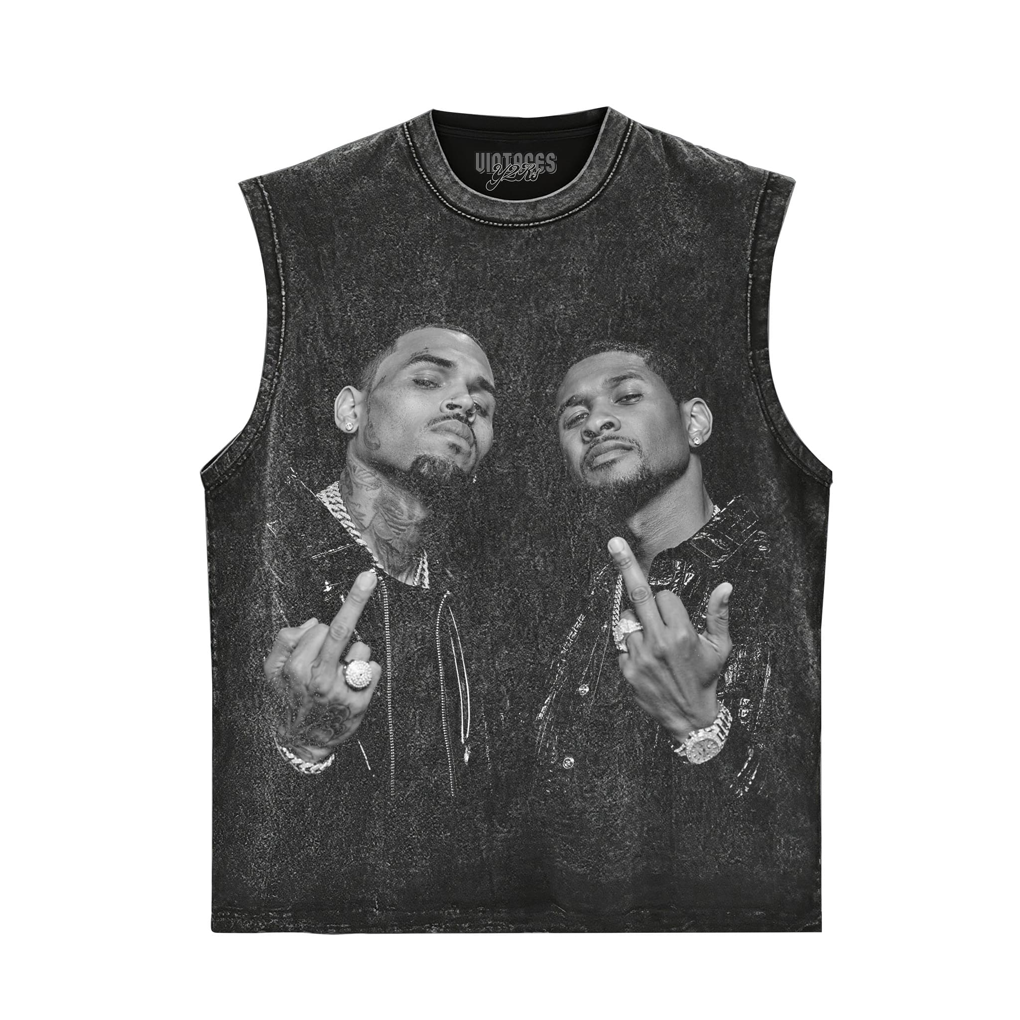 CHRIS BROWN AND USHER - MIDDLE FINGER V3 TANK TOP & TEE & LONG SLEEVE & LAYERED LS & HOODIE