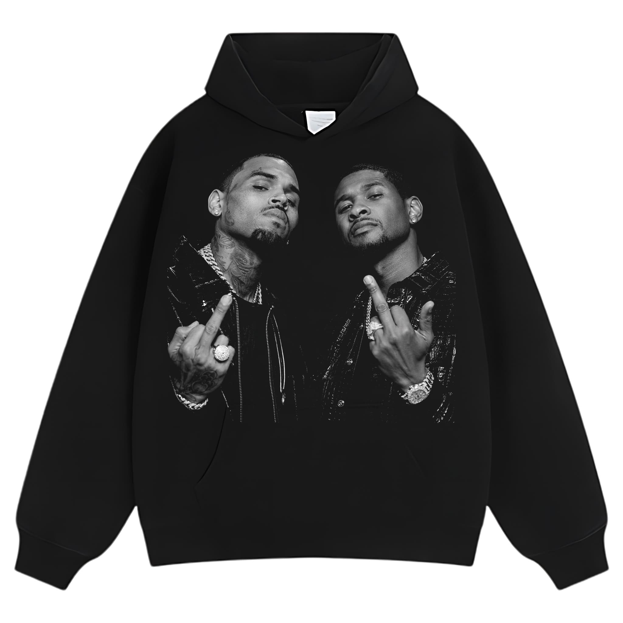 CHRIS BROWN AND USHER - MIDDLE FINGER V3 TANK TOP & TEE & LONG SLEEVE & LAYERED LS & HOODIE