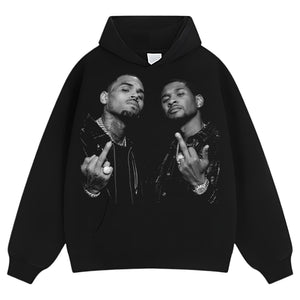 CHRIS BROWN AND USHER - MIDDLE FINGER V3 TANK TOP & TEE & LONG SLEEVE & LAYERED LS & HOODIE