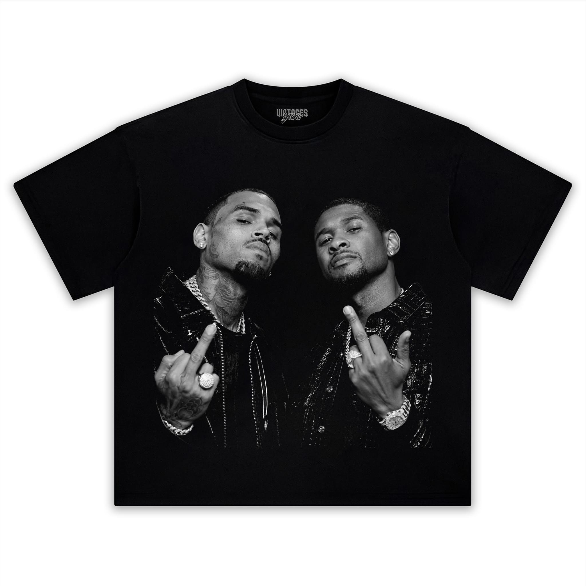 CHRIS BROWN AND USHER - MIDDLE FINGER V3 TANK TOP & TEE & LONG SLEEVE & LAYERED LS & HOODIE