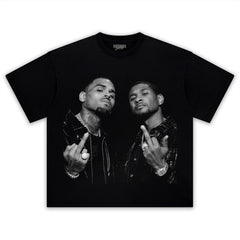 CHRIS BROWN AND USHER - MIDDLE FINGER V3 TANK TOP & TEE & LONG SLEEVE & LAYERED LS & HOODIE