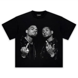 CHRIS BROWN AND USHER - MIDDLE FINGER V3 TANK TOP & TEE & LONG SLEEVE & LAYERED LS & HOODIE