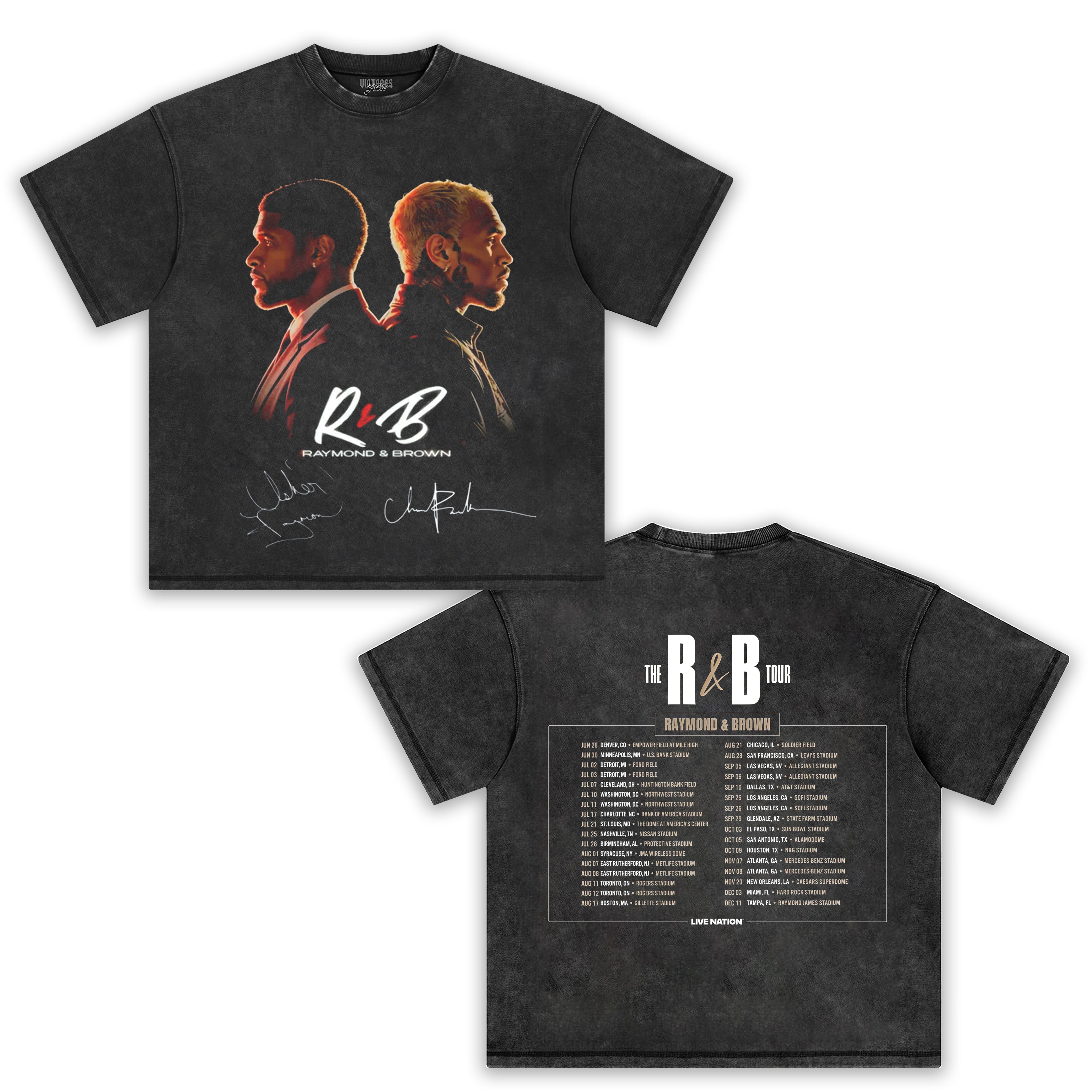 CHRIS BROWN & USHER THE R&B TOUR V2 TANK TOP & TEE