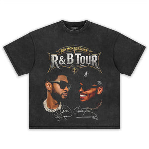 CHRIS BROWN & USHER THE R&B TOUR V3 TANK TOP & TEE & LONG SLEEVE & LAYERED LS & HOODIE