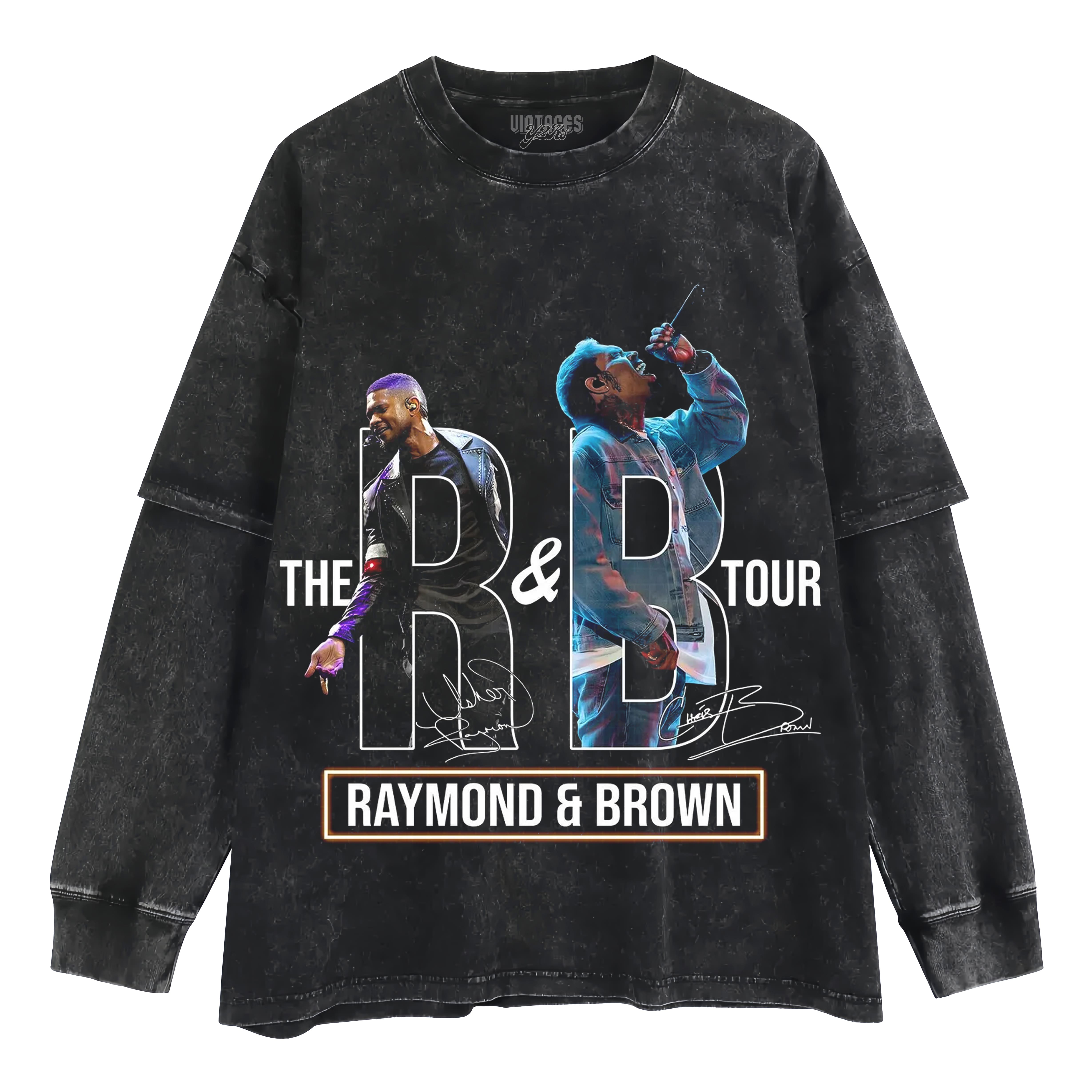 CHRIS BROWN & USHER THE R&B TOUR V6 TANK TOP & TEE & LONG SLEEVE & LAYERED LS & HOODIE