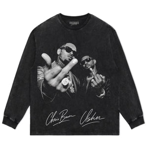 CHRIS BROWN & USHER V2 TANK TOP & TEE & LONG SLEEVE & LAYERED LS & HOODIE