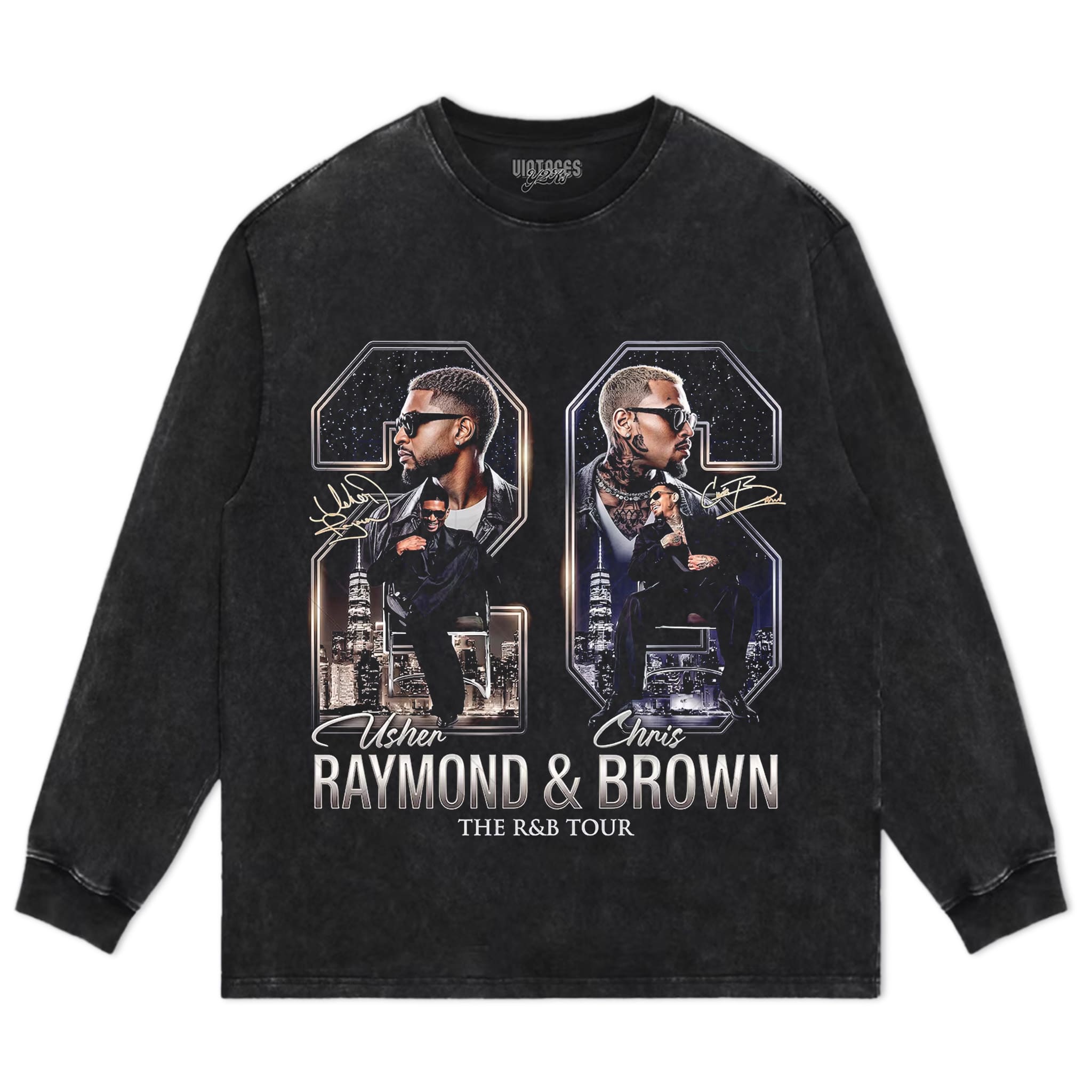 CHRIS BROWN & USHER V4 TANK TOP & TEE & LONG SLEEVE & LAYERED LS & HOODIE